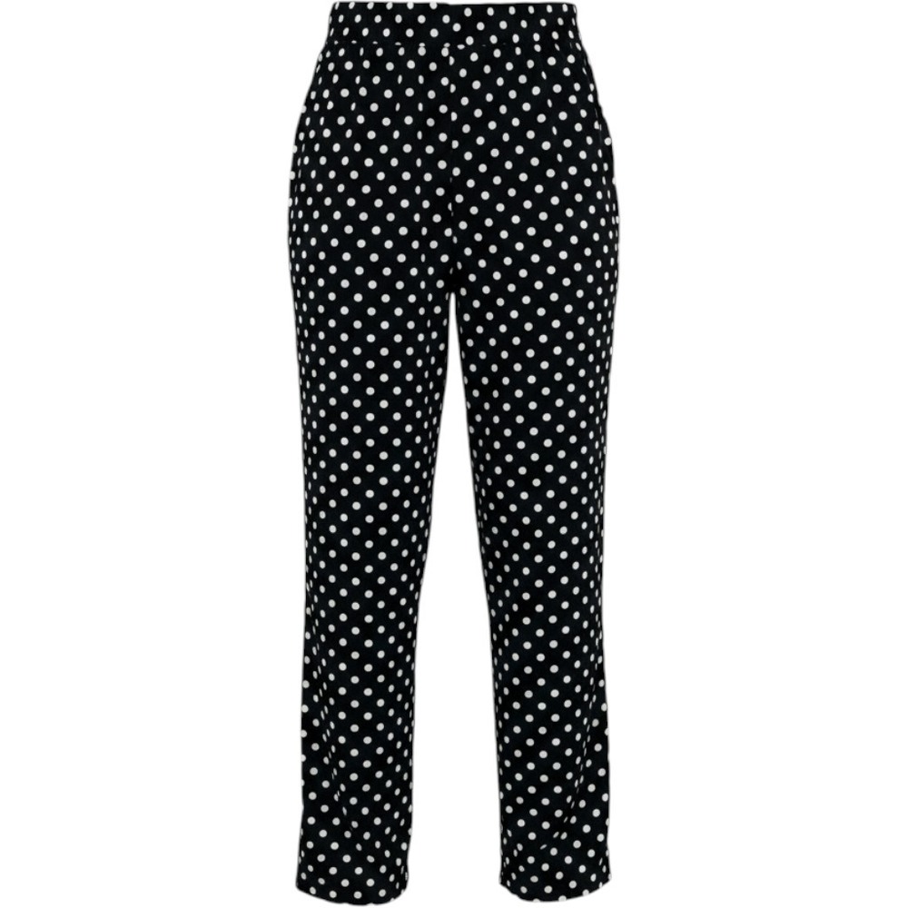 Hot Ginger Pants Womens 3X Black Polka Dot Wide Leg High Waist Retro Palazzo NWT